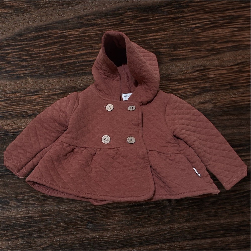 Quilted Brown Hooded Jacket